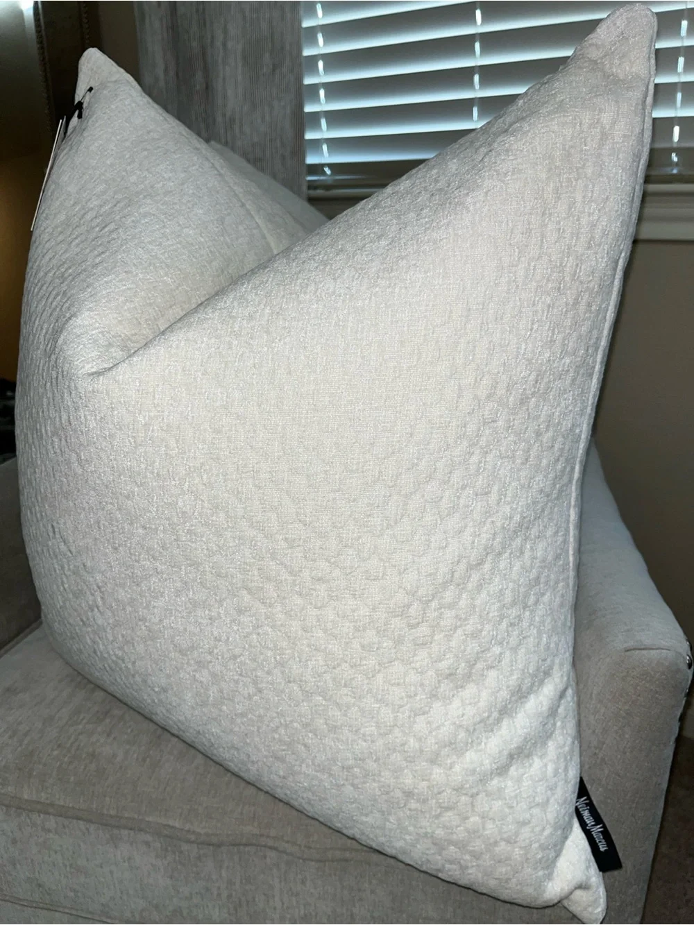 1-NWT NEIMAN MARCUS TEXTURE VELVET DESIGN DECORATIVE PILLOW (NH6200)